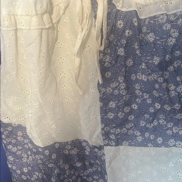 Patchwork Dress With Eyelet Details - Picture 4 of 6